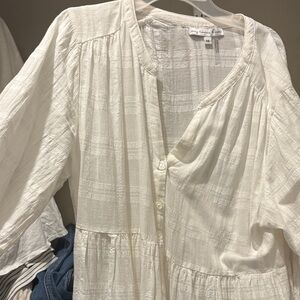 Young Fabulous & Broke Plaid White Tiered Maxi